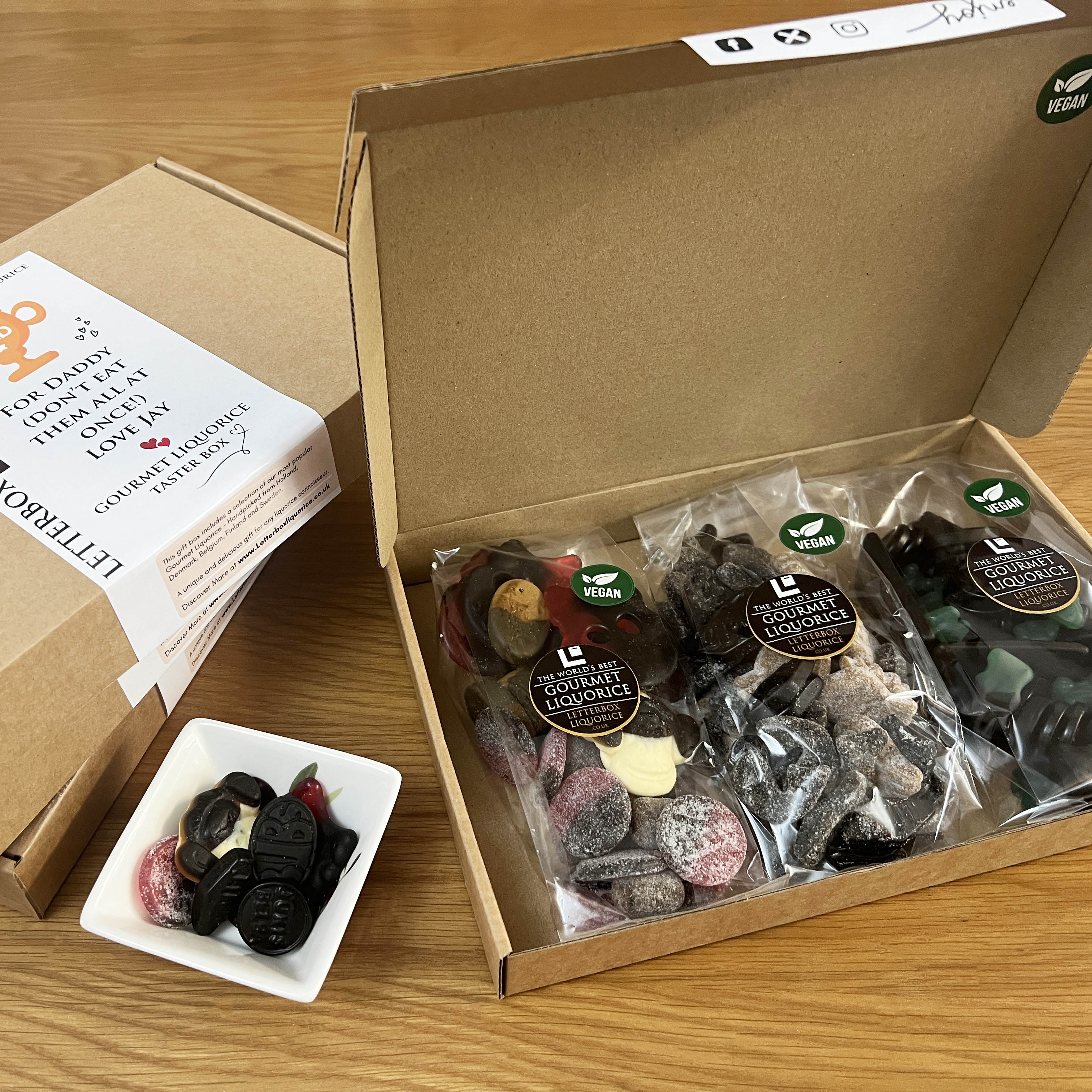 Vegan Liquorice Gift Box With Personalised Message